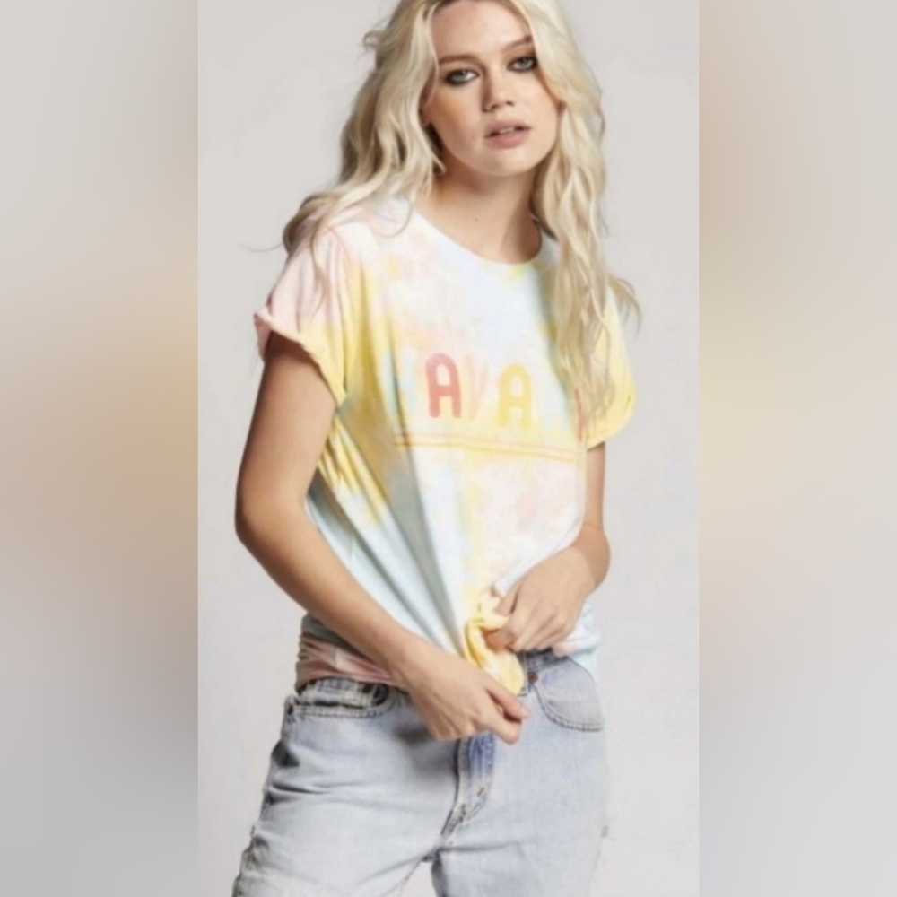 Recycled Karma $58 Project Karma Havana Tie Dye Tropical Guacara Tee Sz XL NWT